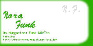 nora funk business card